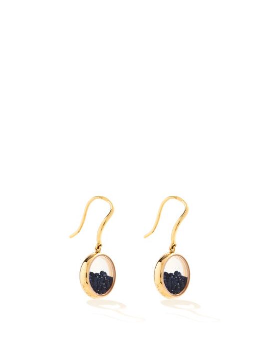 Aurélie Bidermann Fine Jewellery - Chivor Sapphire & 18kt Gold Earrings - Womens - Blue