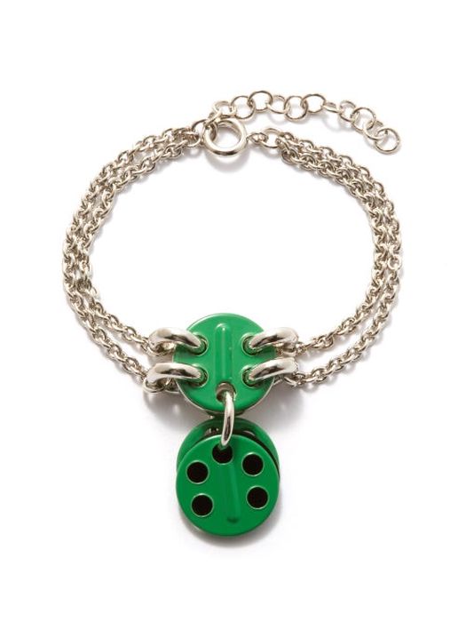 Paco Rabanne - Pacotille Chain Bracelet - Womens - Green Multi