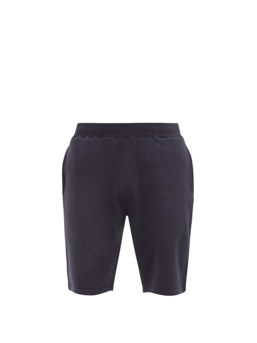Sunspel - Loopback Cotton-jersey Shorts - Mens - Navy