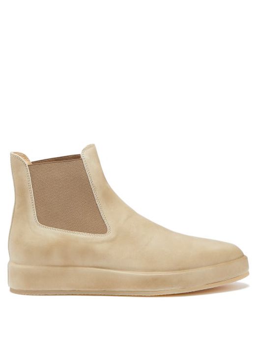 Fear Of God - Washed-leather Chelsea Boots - Mens - Light Green