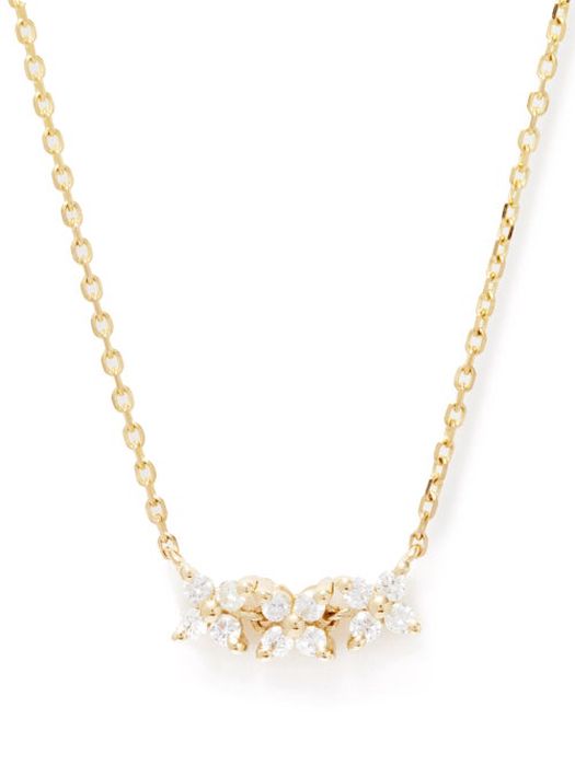 Anissa Kermiche - Brontë Doré Diamond & 14kt Gold Necklace - Womens - Yellow Gold
