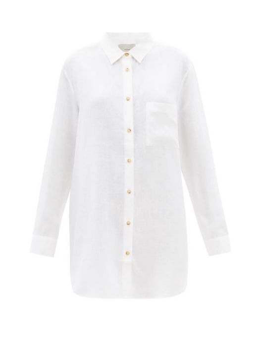 Asceno - Formentera Organic-linen Shirt - Womens - White