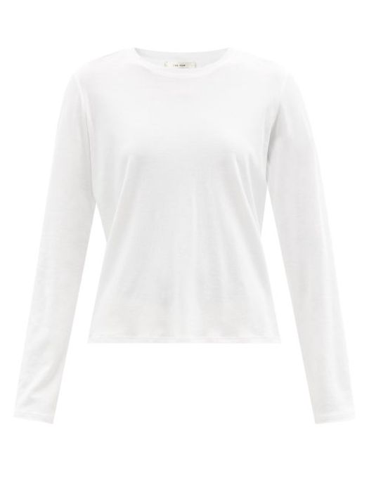 The Row - Sherman Cotton-jersey Long-sleeved T-shirt - Womens - White