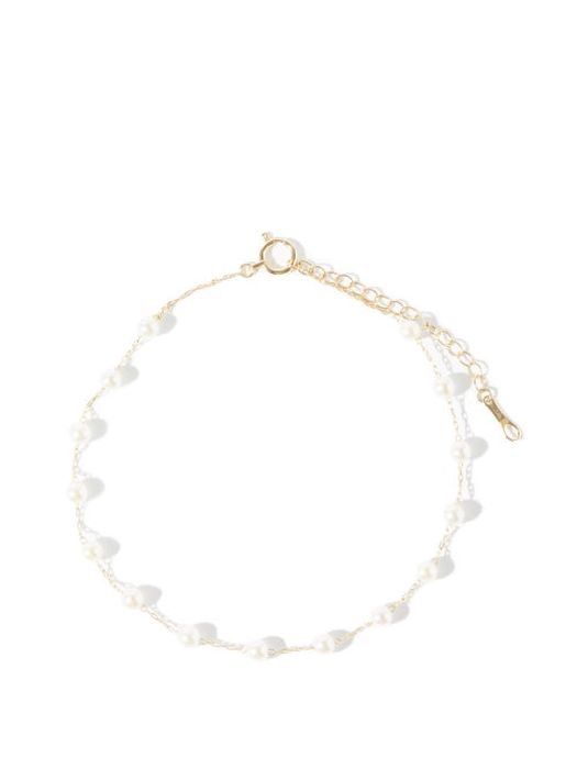 Mizuki - Floating Pearl 14kt Gold Anklet - Womens - Pearl
