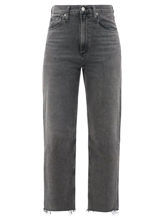 Citizens Of Humanity - Daphne High-rise Cropped Straight-leg Jeans - Womens - Grey