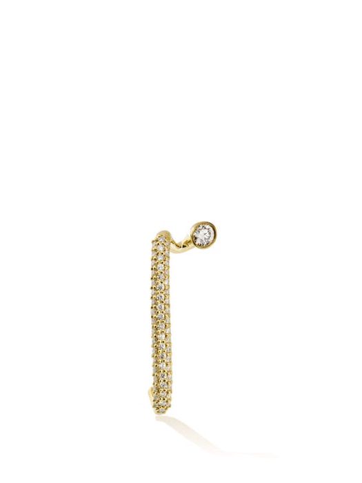 Katkim - Arena Diamond & 18kt Gold Single Earring - Womens - Yellow Gold