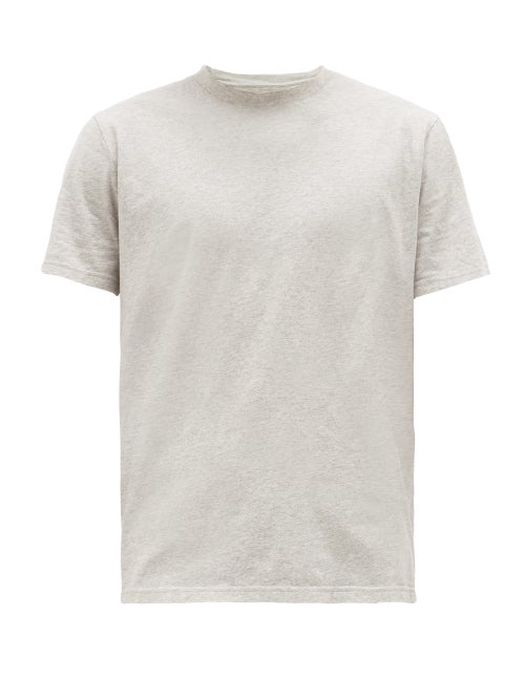 Folk - Assembly Logo-patch Cotton T-shirt - Mens - Grey