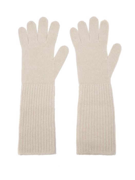The Row - Haltia Ribbed-knit Cashmere Gloves - Womens - Ivory