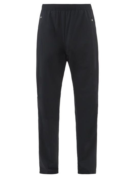 On - Mesh-panel Zipped-cuff Track Pants - Mens - Black