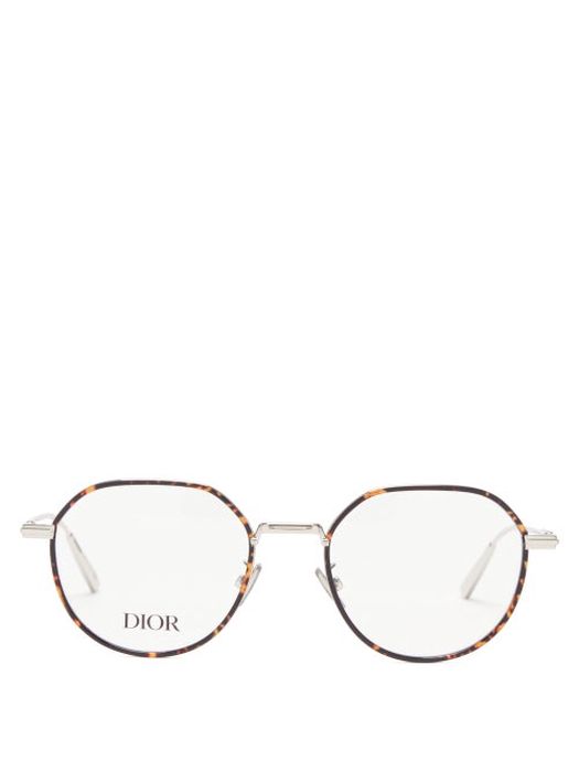 Dior - Diorblacksuit Round Metal Glasses - Mens - Silver