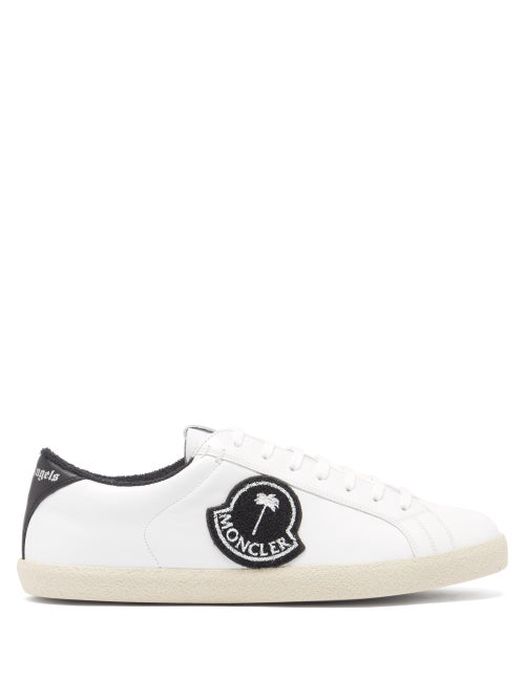 8 Moncler Palm Angels - Ryangels Leather Trainers - Mens - White