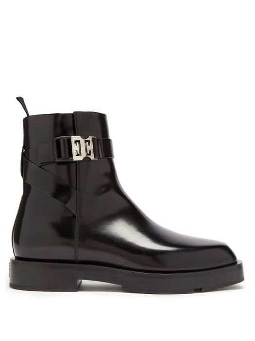 Givenchy - Square-toe Leather Ankle Boots - Mens - Black