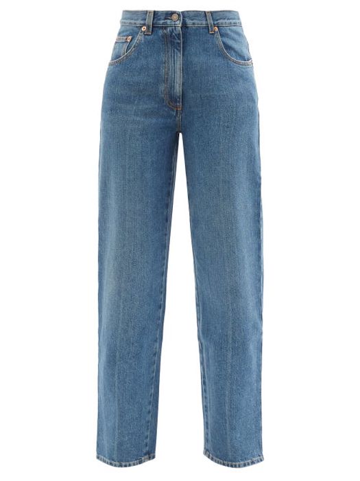 Gucci - Horsebit High-rise Straight-leg Jeans - Womens - Denim