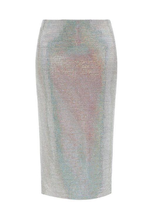 Dodo Bar Or - Alexa Sequinned-jersey Pencil Skirt - Womens - Silver