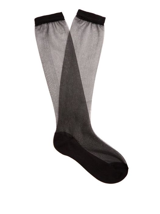 Raey - Sheer Socks - Womens - Black