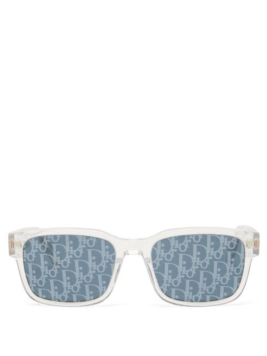 Dior - Cd Link Square Acetate Sunglasses - Mens - Clear