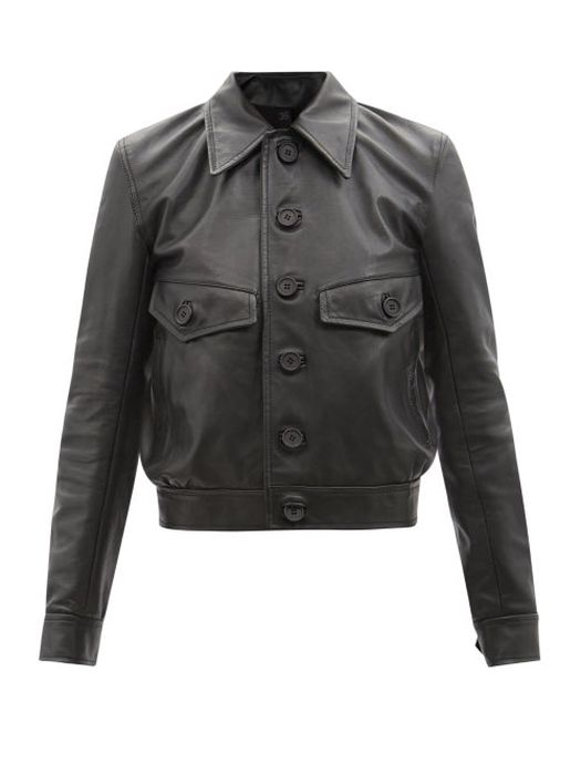 Petar Petrov - Manheim Leather Cropped Jacket - Womens - Black
