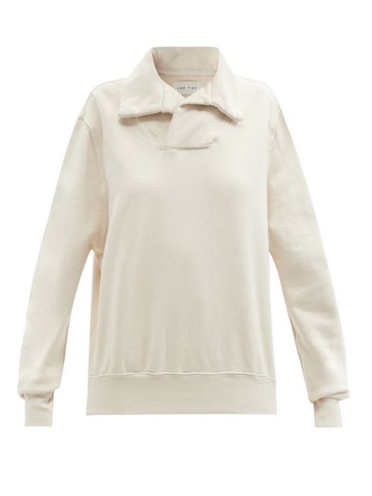 Les Tien - Yacht Brushed-back Cotton Sweatshirt - Womens - Ivory