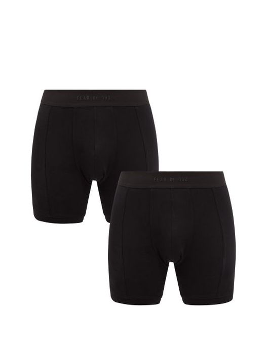 Fear Of God - Pack Of Two Cotton-blend Boxer Briefs - Mens - Black