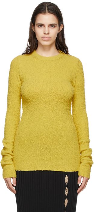 Sportmax Yellow Wool Gange Sweater