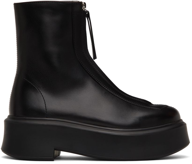 The Row Black Zipped Boot I Ankle Boots