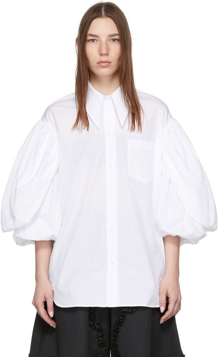 Simone Rocha White Pointed Collar Shirt