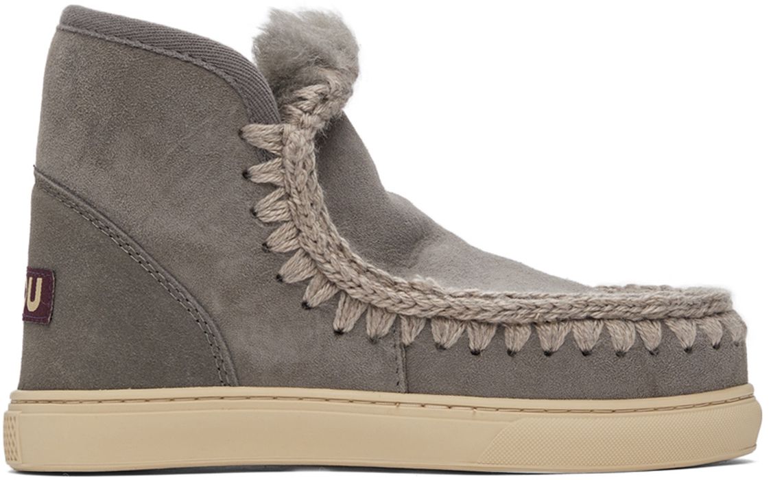 Mou Grey Sneaker Boots