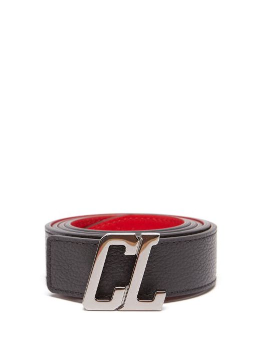 Christian Louboutin - Logo-buckle Leather Belt - Mens - Black