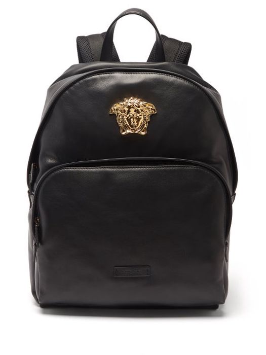 Versace - Medusa Leather Backpack - Mens - Black Multi