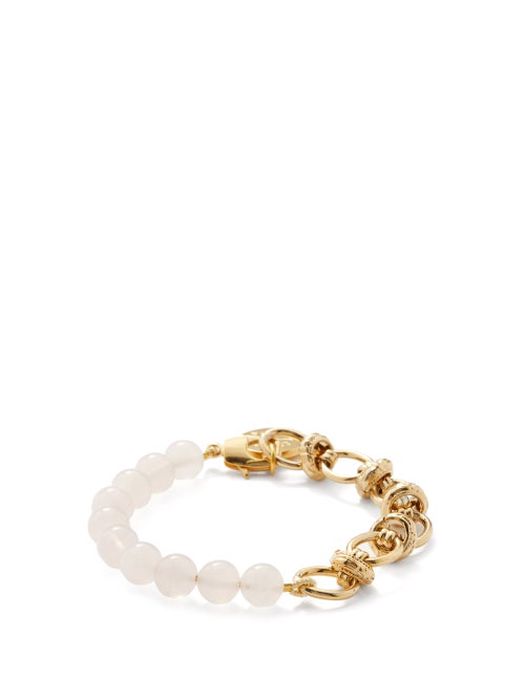 By Alona - Ayla Rose Quartz & 18kt Gold-plated Bracelet - Womens - Gold Multi