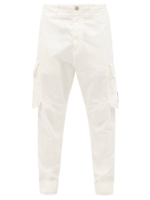 Stone Island Shadow Project - Cotton-blend Canvas Cargo Trousers - Mens - White