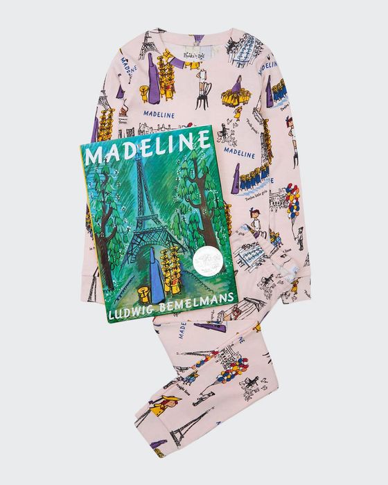 Kid's Madeline Printed 2-Piece Pajama Gift Set, Size 2-7
