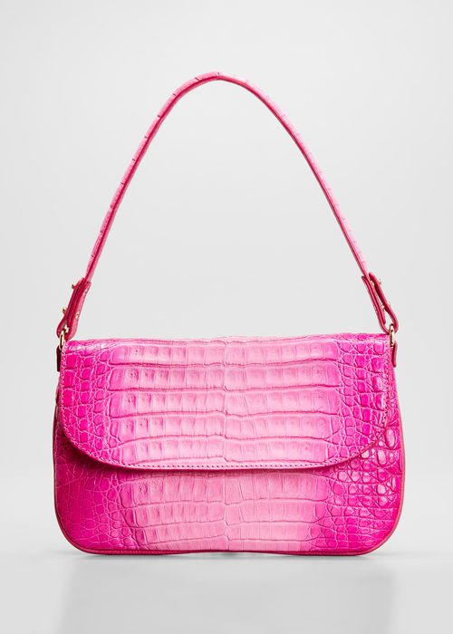 Luisa Degrade Crocodile Shoulder Bag