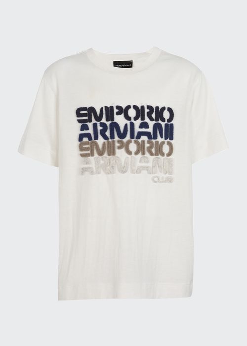 Boy's Stamped Logo T-Shirt, Size 4-16