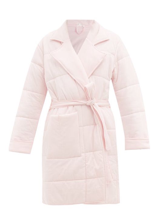 Skin - Sonya Quilted Cotton-jersey Jacket - Womens - Light Pink