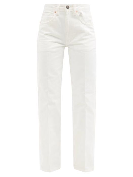 Raey - Push Organic-cotton Straight-leg Jeans - Womens - White