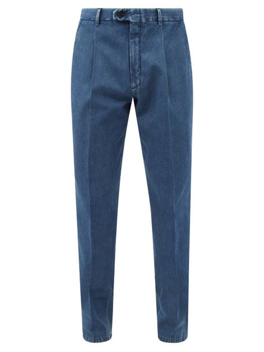 Brioni - Saba Pleated Jeans - Mens - Blue