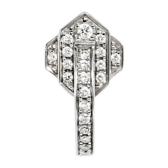 Anyway diamond & silver hoop