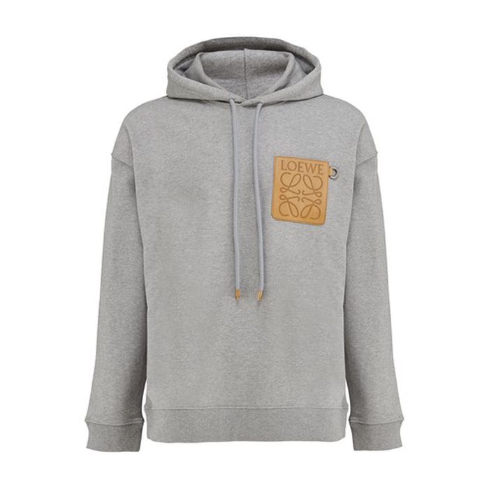 Anagram Leather Patch Hoodie
