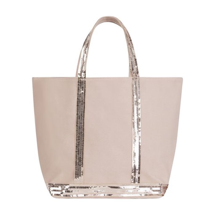 Canvas and Sequins M Cabas Tote