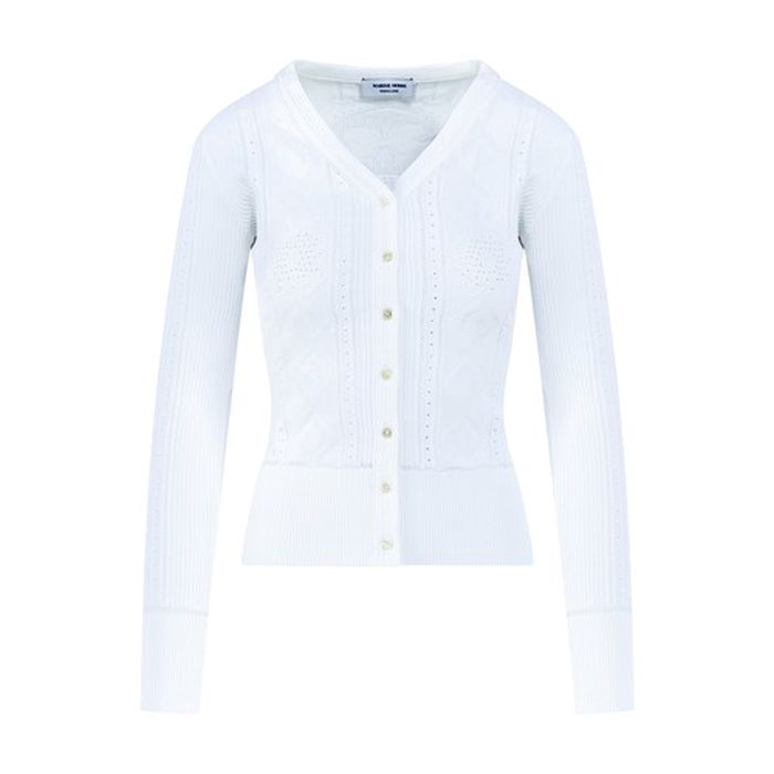 Lunar-Pointelle cardigan