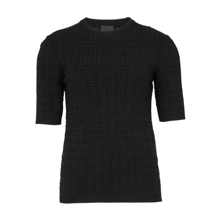 Short Sleeves Sweater In 4G Jacquard