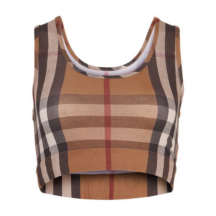 Check Print Bra Top