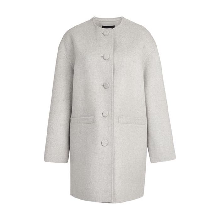 Boxy Crew Neck Cardigan Coat