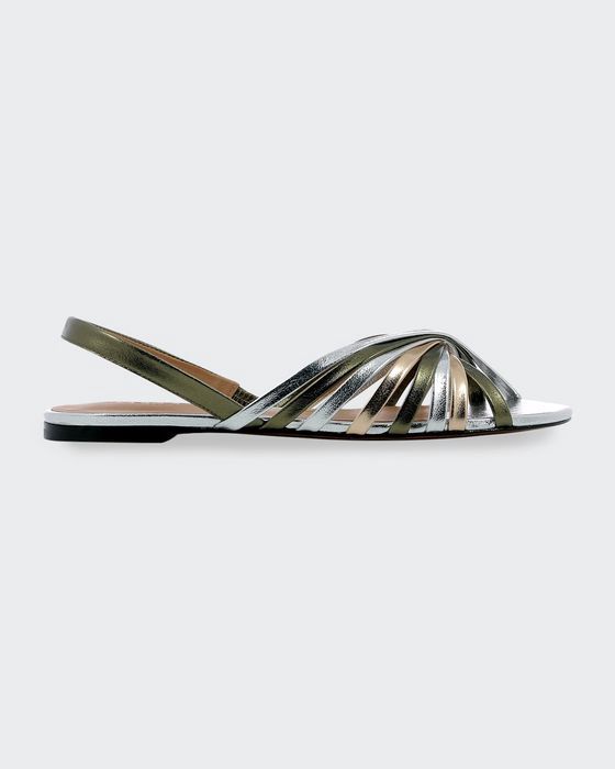 Ingrid Multicolor Metallic Slingback Sandals