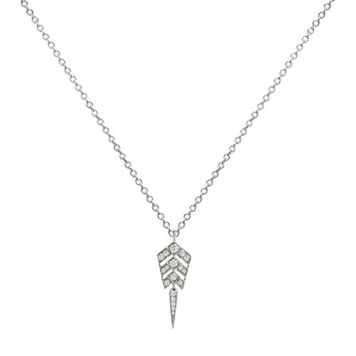 Stairway S diamond & silver necklace