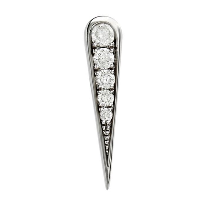 Anyway drop diamond & silver stud