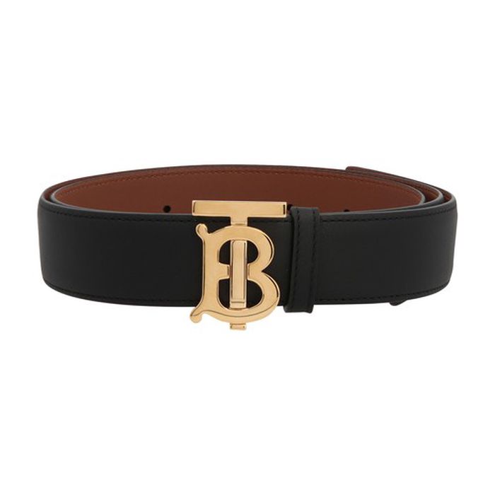 Leather reversible belt