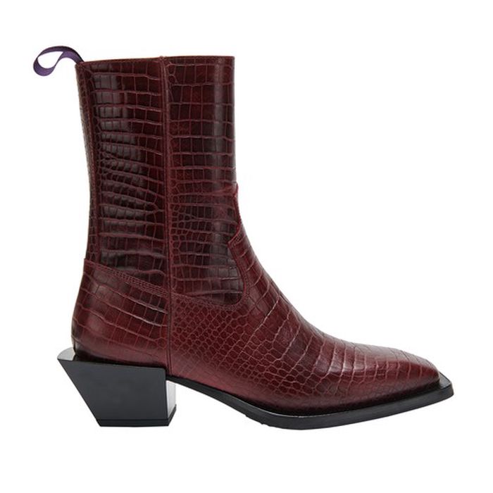 Luciano croco ankle boots
