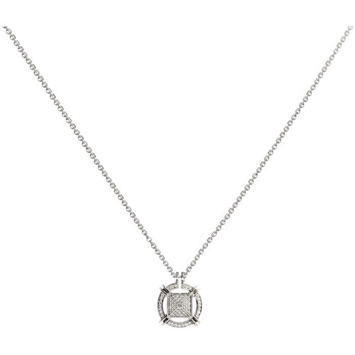 Crossway PM diamond & silver necklace